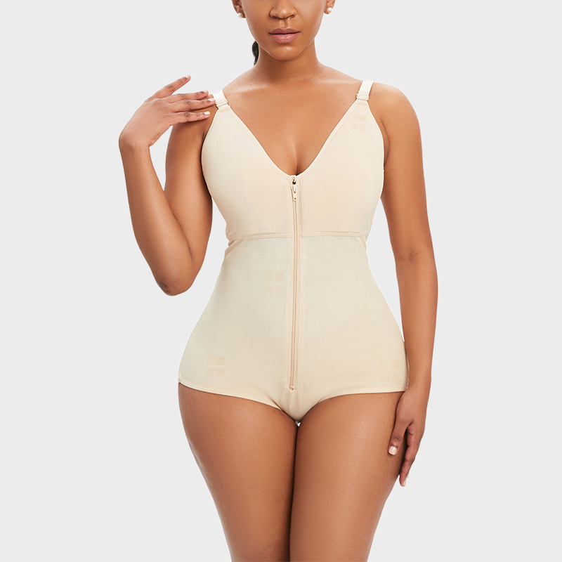 Tummy Control Zipper Open Crotch Body Contouring Body Shaper