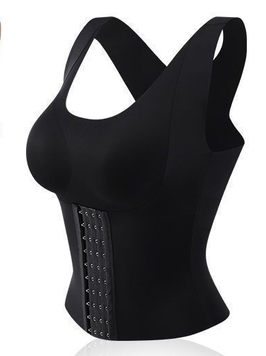 Waist-cinching Tummy-control Belt Padded Bust Snap-on Back Shaping Bbodysuit
