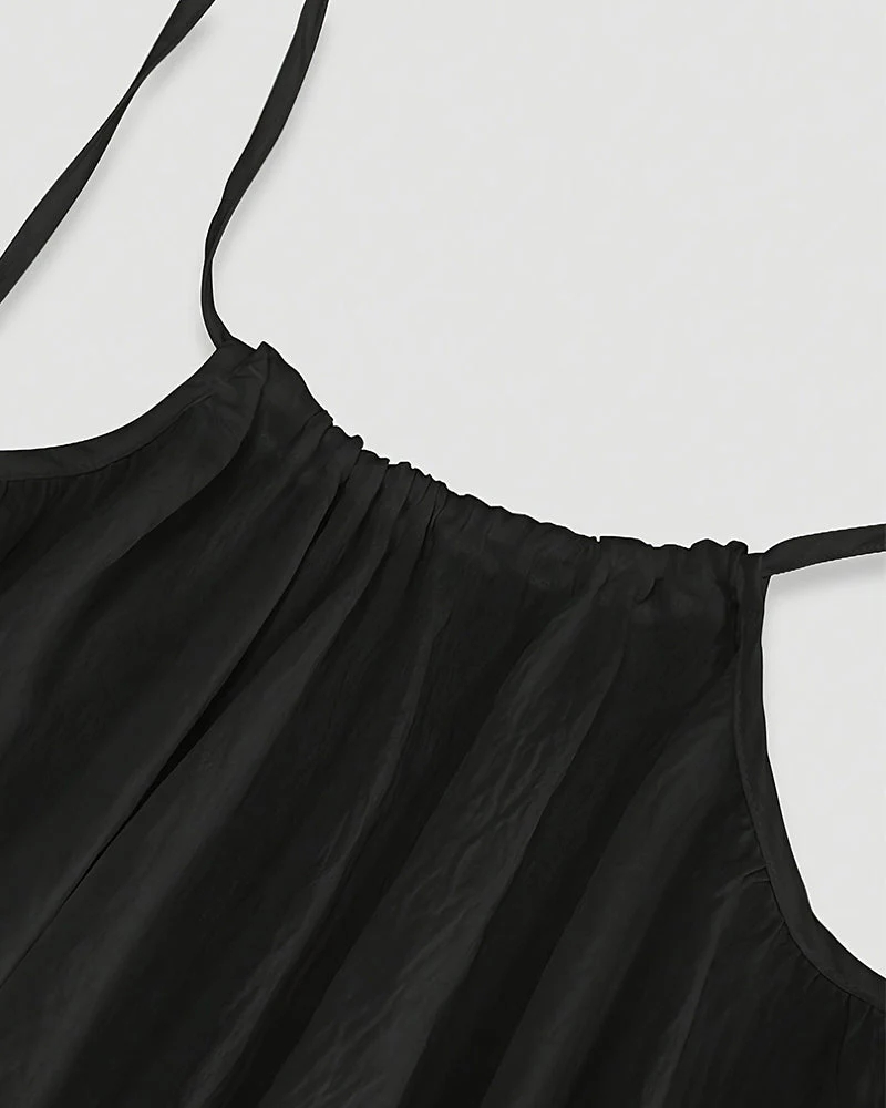 Women's Solid Color Backless Cami Dress