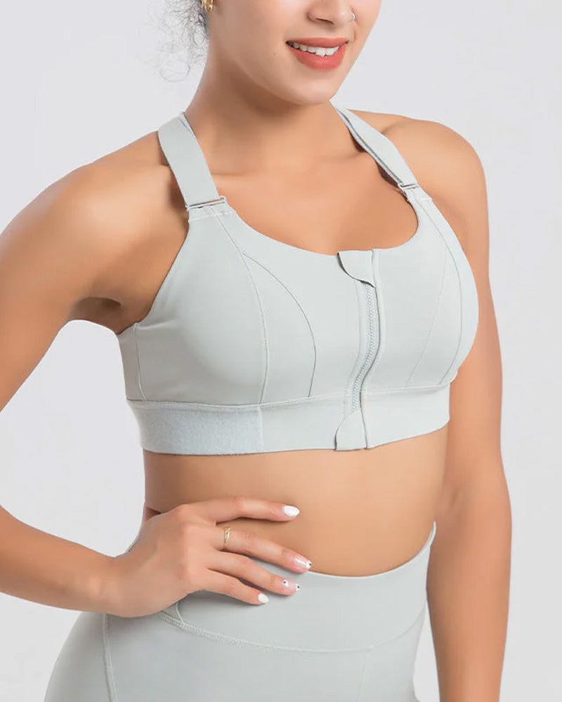 Shock Absober Zip-front High Impact Sports Bra