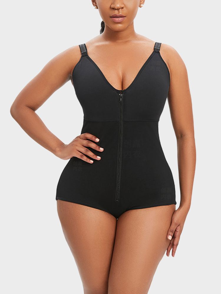 Tummy Control Zipper Open Crotch Body Contouring Body Shaper
