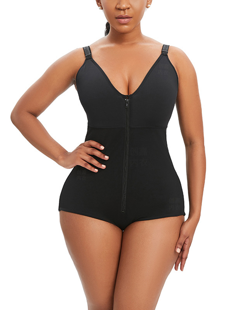 Tummy Control Zipper Open Crotch Body Contouring Body Shaper