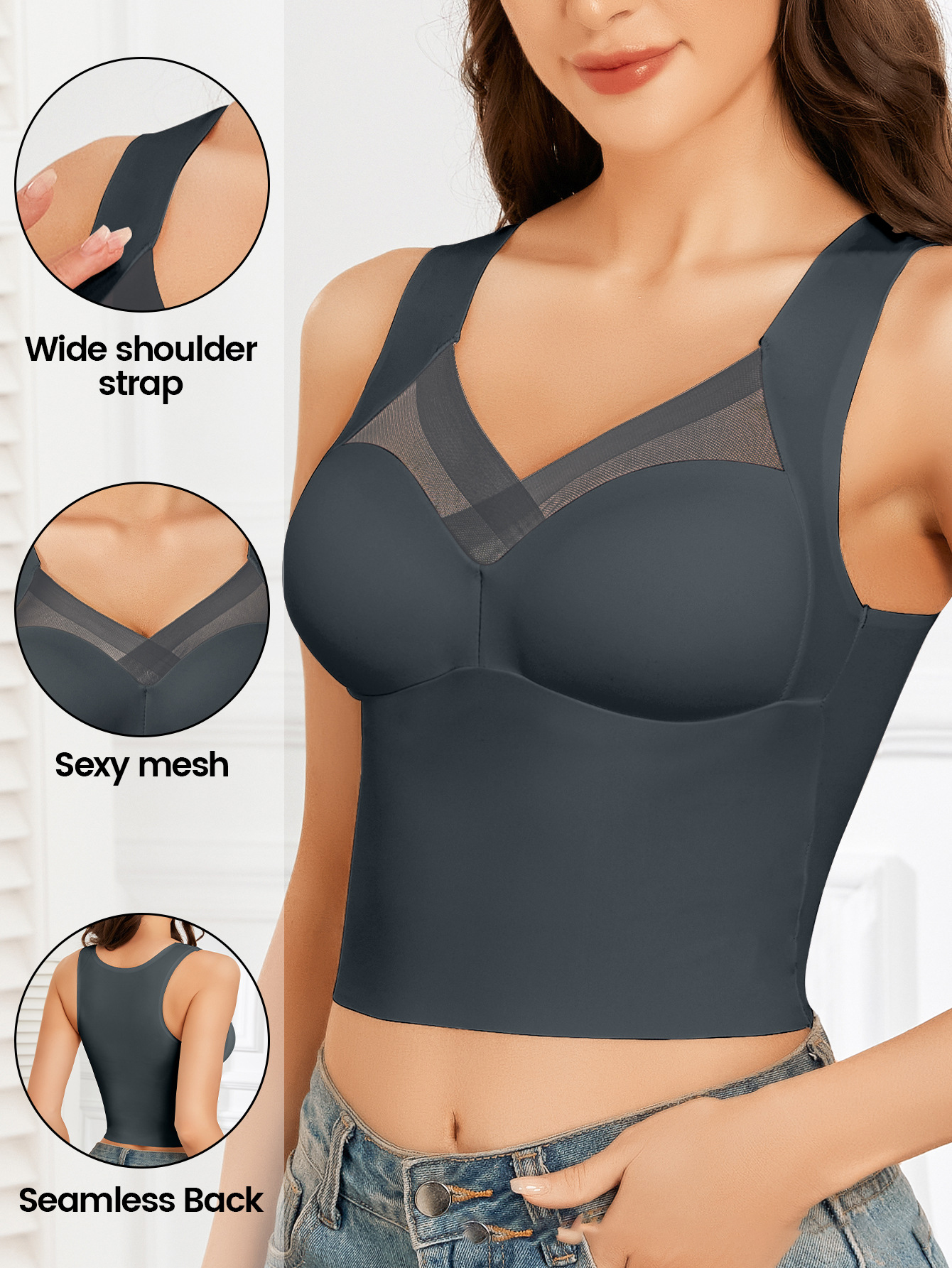 All-Day Comfort Seamless Shaping Tank Bra Top