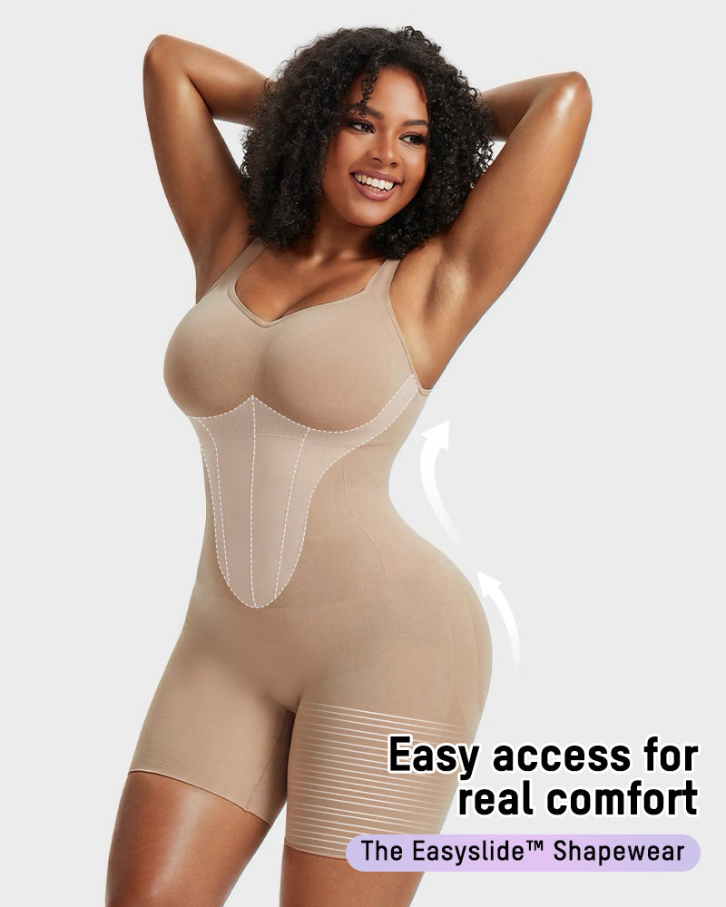 Women's Tummy Control Zip Front Bodysuit