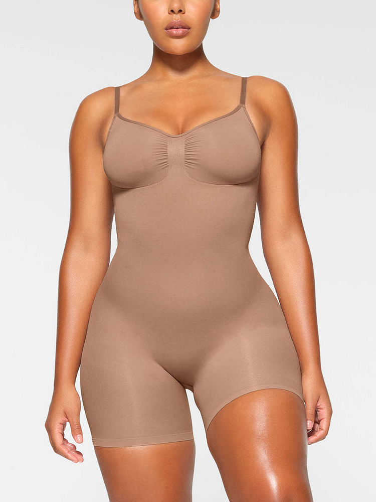 Women Solid Color Sleeveless Casual Bodysuit