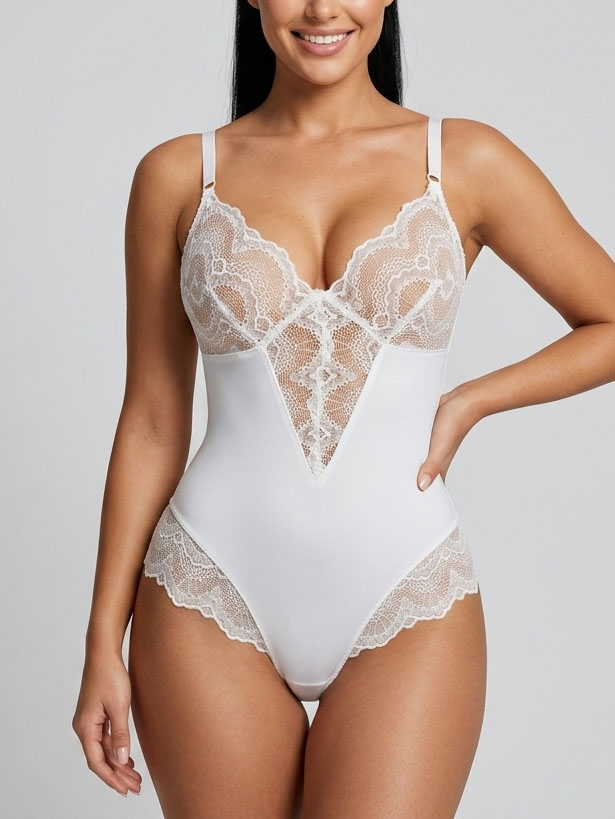 Women's Lace-panel Camisole Bodysuit