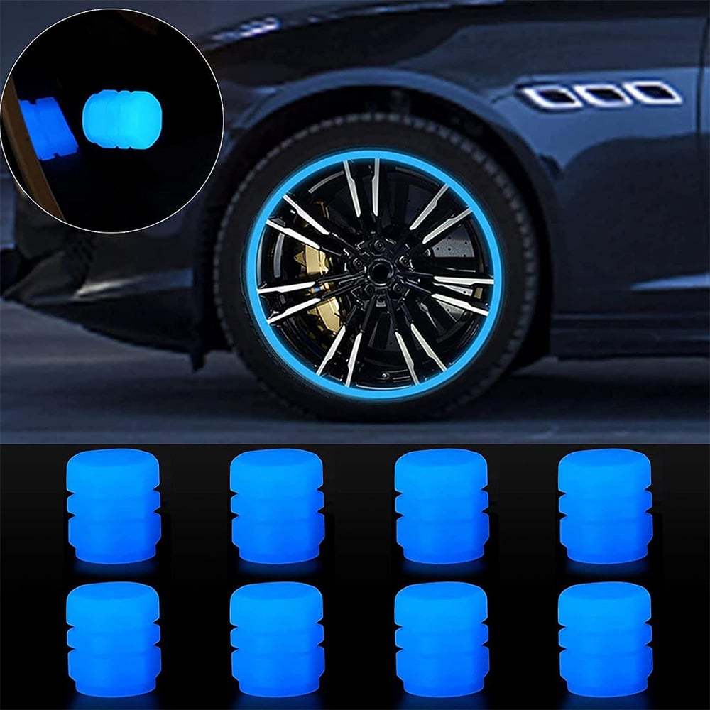 🚗Glow-in-the-Dark Tire Caps 💡(Buy 2 Free Shipping)