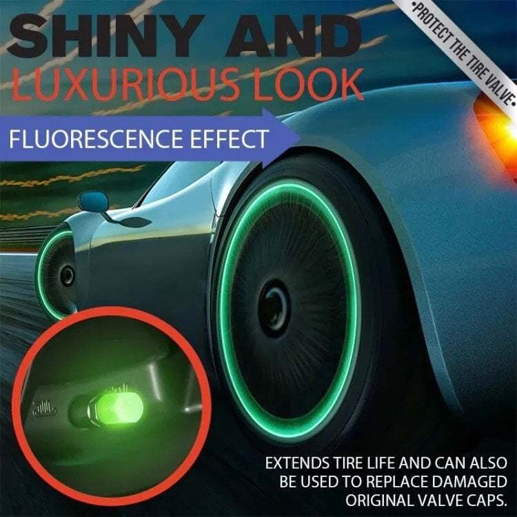 🚗Glow-in-the-Dark Tire Caps 💡(Buy 2 Free Shipping)