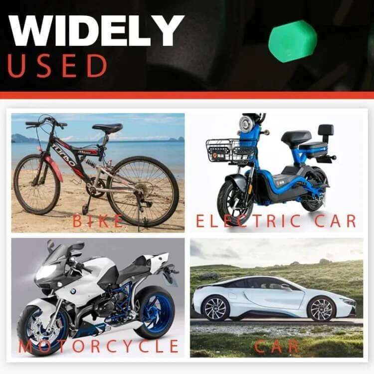 🚗Glow-in-the-Dark Tire Caps 💡(Buy 2 Free Shipping)