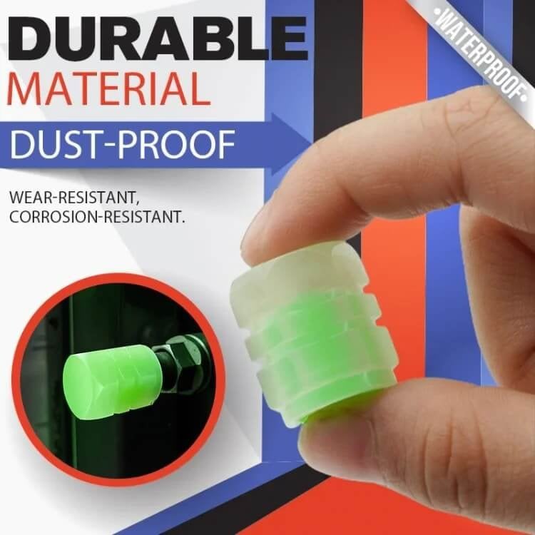 🚗Glow-in-the-Dark Tire Caps 💡(Buy 2 Free Shipping)