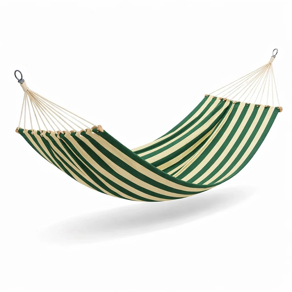 Amaca a Righe Verdi e Gialle in Cotone-NOOKLUXZ