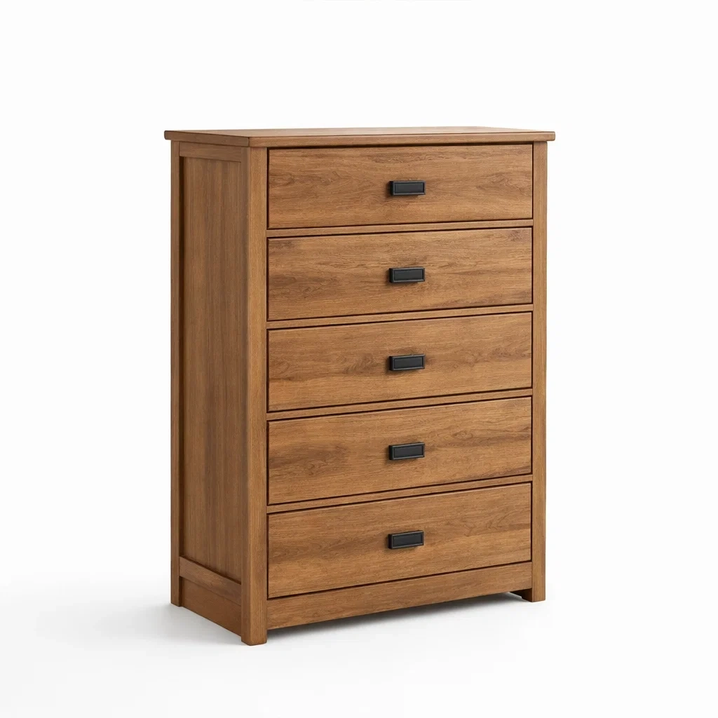 Cassettiera in Legno di Quercia-NOOKLUXZ