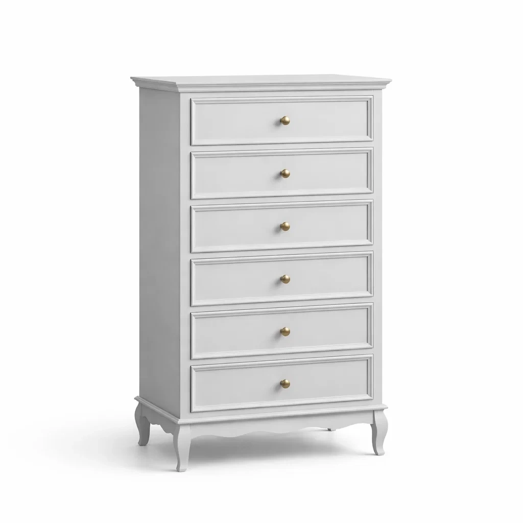 Cassettiera in Legno MDF con Maniglie in Metallo Grigio-NOOKLUXZ