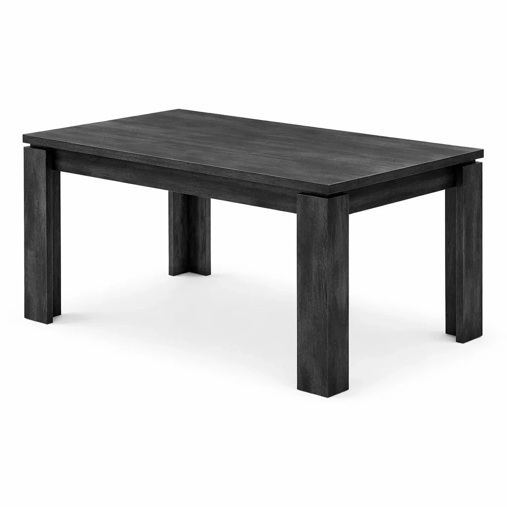 Tavolo da pranzo rettangolare in Legno MDF Nero-NOOKLUXZ