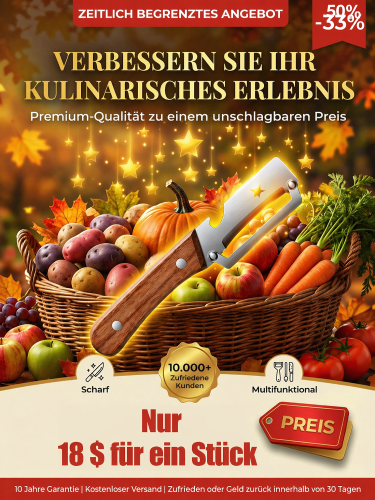 【✨ Pro-Sparschäler ✨】Meister-Qualität: Rasiermesserscharf für 10 Jahre! 🚀