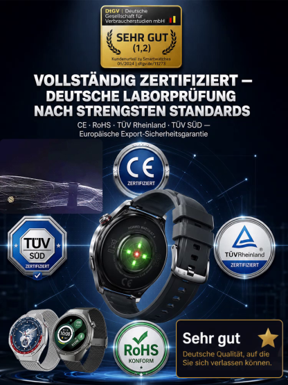 🩺 Smartwatch 2026: 99,8% Präzise EKG- & Blutdruckanalyse! 💓