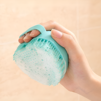 Cepillo de baño de silicona para mascotas, limpieza y masaje