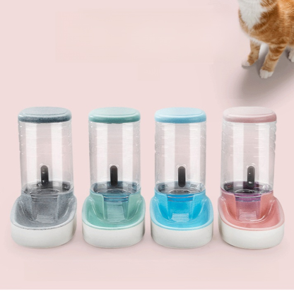 Cat Dog Food Storage Container Automatic Feeding and Water Bowl Set