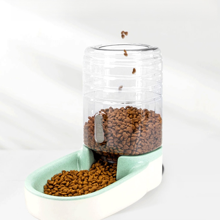 Cat Dog Food Storage Container Automatic Feeding and Water Bowl Set