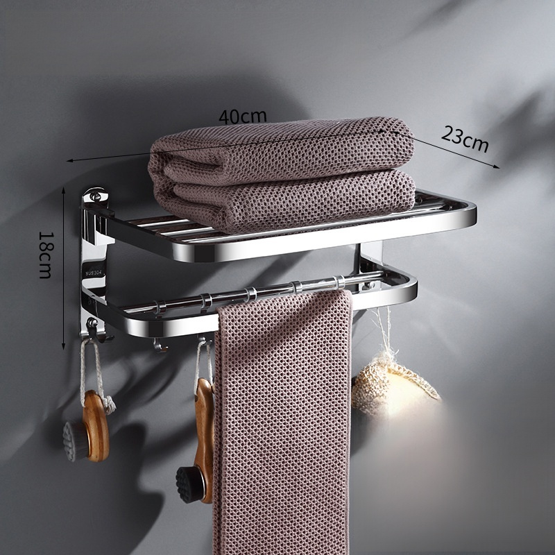 Toallero multifuncional de acero inoxidable