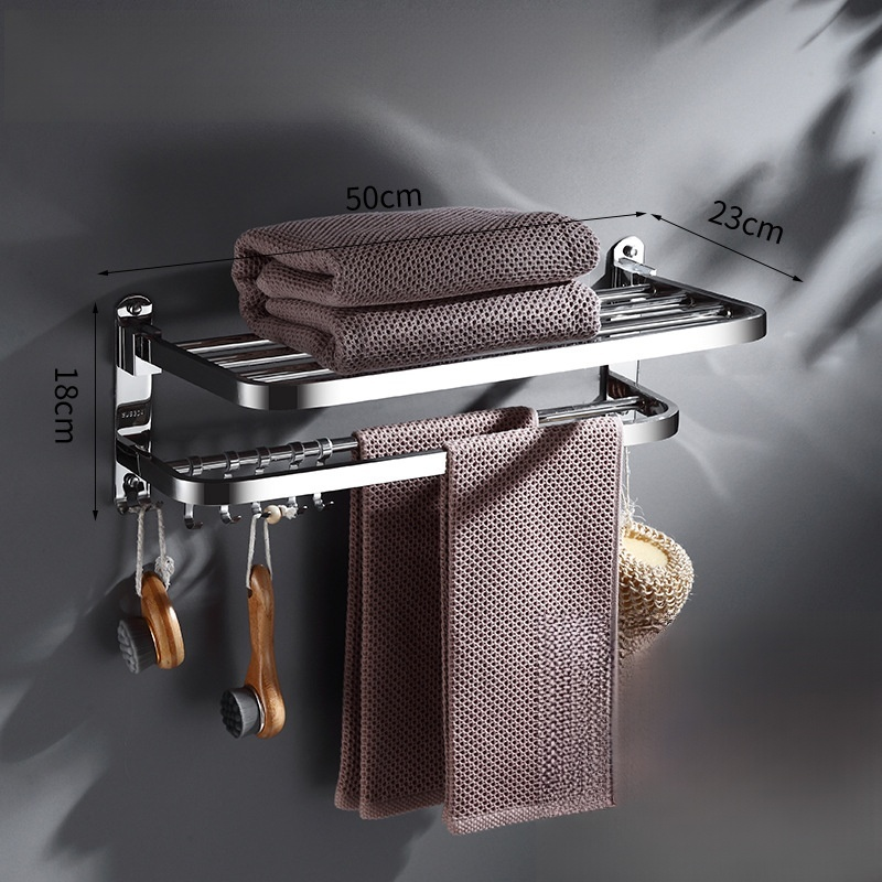 Toallero multifuncional de acero inoxidable