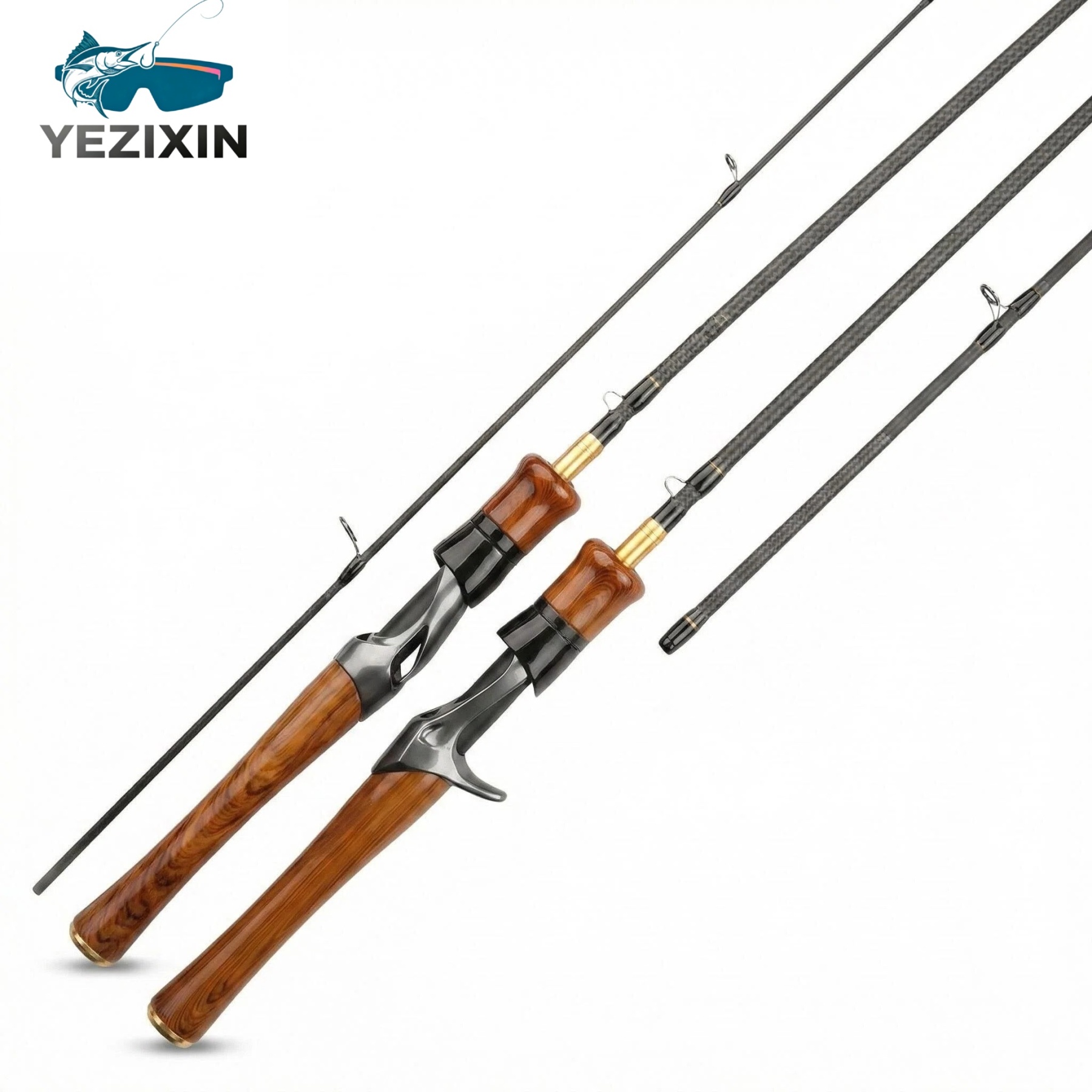 YEZIXIN UL Ultra-Light Micro Jigging Rod – Solid Carbon Telescopic/Plug-in Spinning Rod for Minnows, Dace, Bass & Topmouth Culter