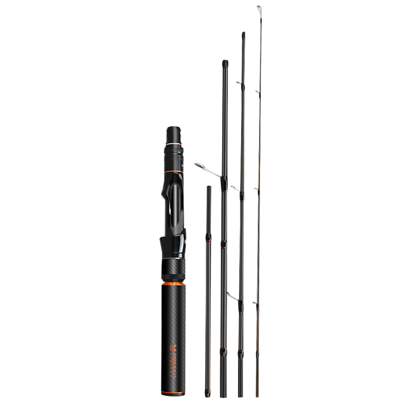 Compact 5-Section Lure Rod Portable Travel Fishing Pole for Beak Fishing Freshwater Saltwater Outdoor Fishing