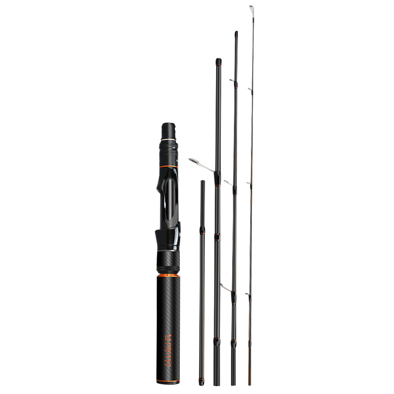 Compact 5-Section Lure Rod Portable Travel Fishing Pole for Beak Fishing Freshwater Saltwater Outdoor Fishing