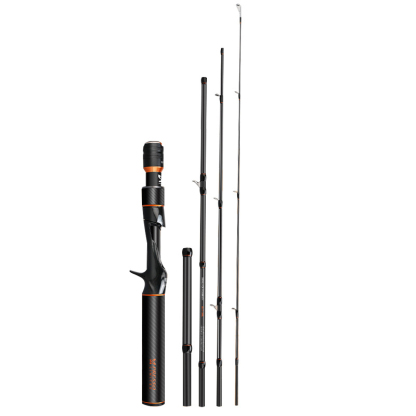 Compact 5-Section Lure Rod Portable Travel Fishing Pole for Beak Fishing Freshwater Saltwater Outdoor Fishing