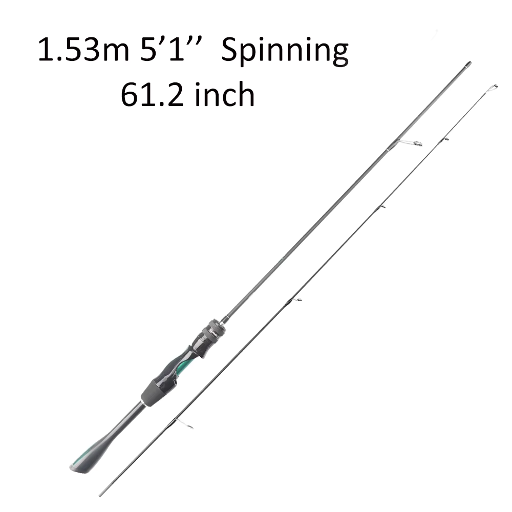 YEZIXIN 1.8m Ultralight Solid Carbon Trout Rod - UL Extra Soft Tip Casting Lure Rod for Chub & Whitefish