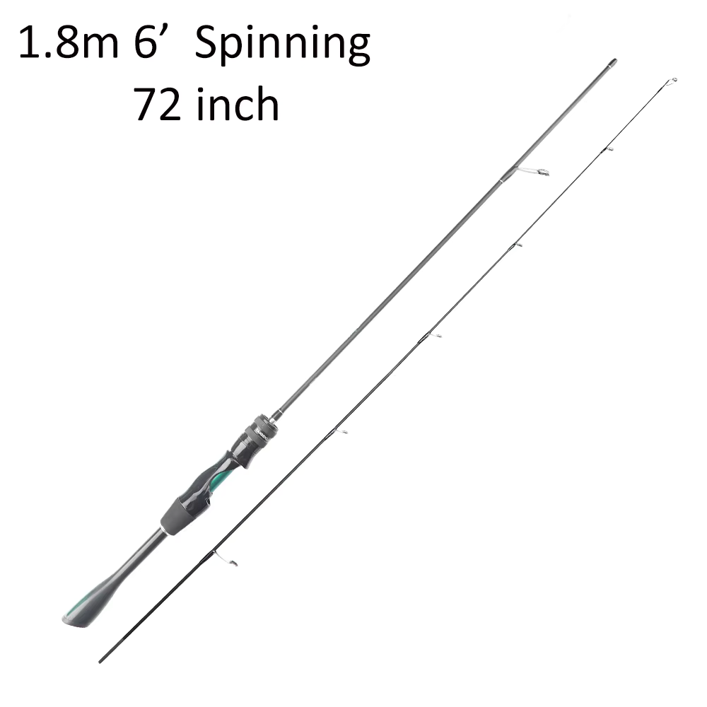 YEZIXIN 1.8m Ultralight Solid Carbon Trout Rod - UL Extra Soft Tip Casting Lure Rod for Chub & Whitefish