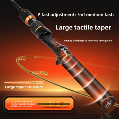 Compact 5-Section Lure Rod Portable Travel Fishing Pole for Beak Fishing Freshwater Saltwater Outdoor Fishing