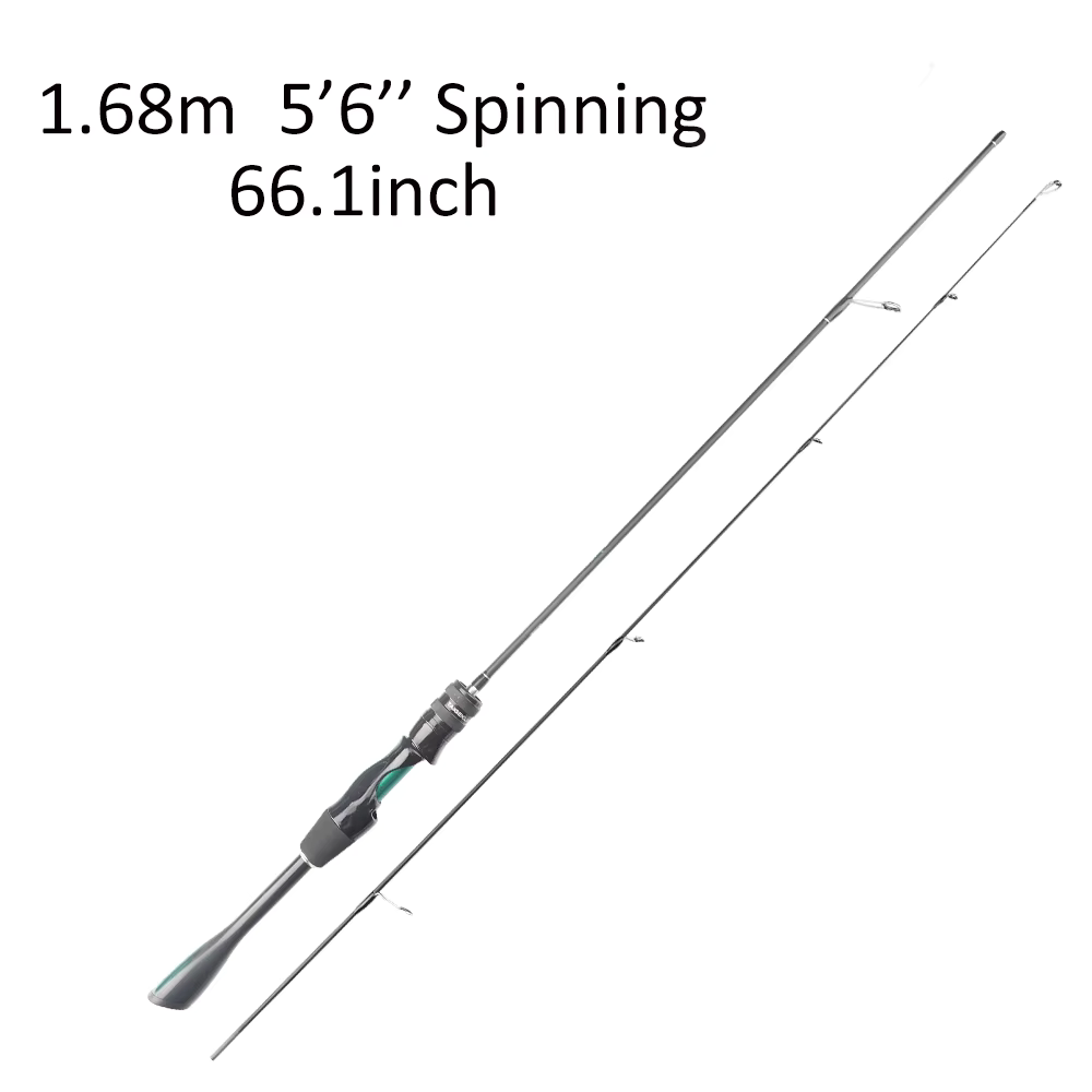 YEZIXIN 1.8m Ultralight Solid Carbon Trout Rod - UL Extra Soft Tip Casting Lure Rod for Chub & Whitefish
