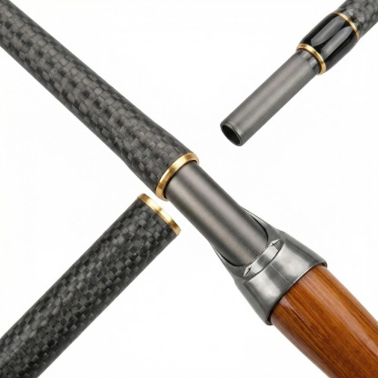 YEZIXIN UL Ultra-Light Micro Jigging Rod – Solid Carbon Telescopic/Plug-in Spinning Rod for Minnows, Dace, Bass & Topmouth Culter