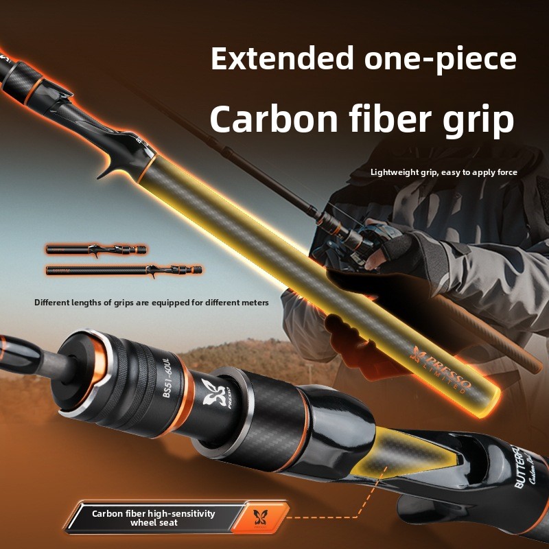 Compact 5-Section Lure Rod Portable Travel Fishing Pole for Beak Fishing Freshwater Saltwater Outdoor Fishing