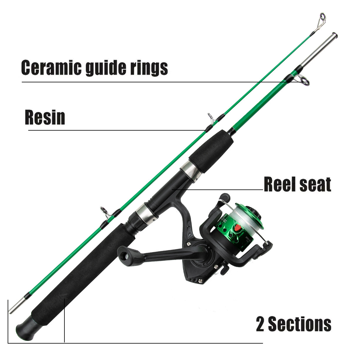 YEZIXIN Kids Fishing Rod & Reel Combo Set - Complete Portable Tackle Kit for Beginners