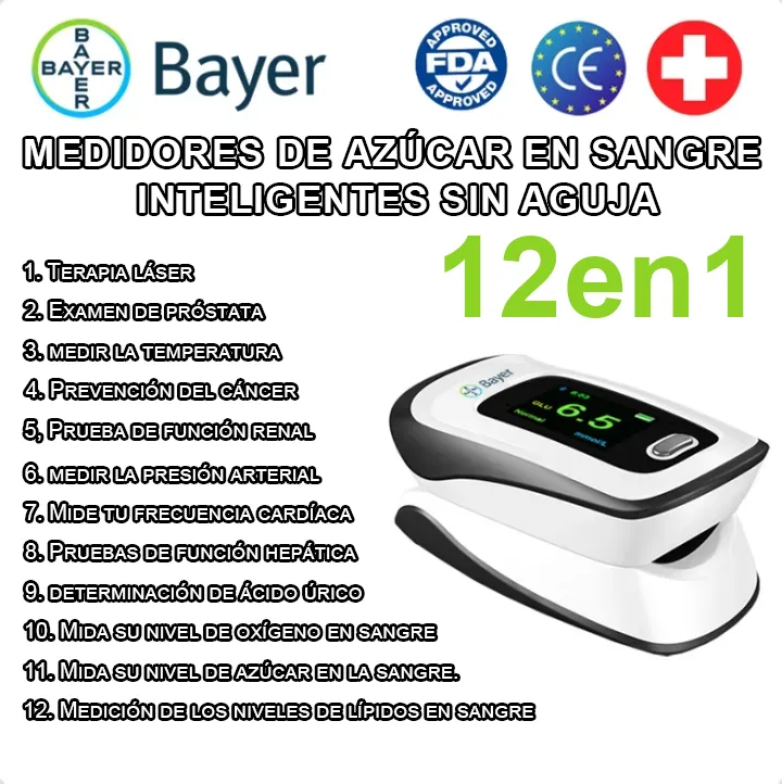 【12 en 1】El último glucómetro inteligente no invasivo de Bayer