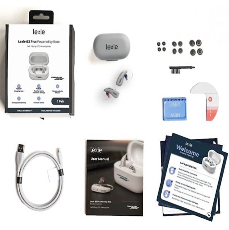 Audífonos de venta libre autoajustables Lexie B2 Plus - Desarrollado por Bose