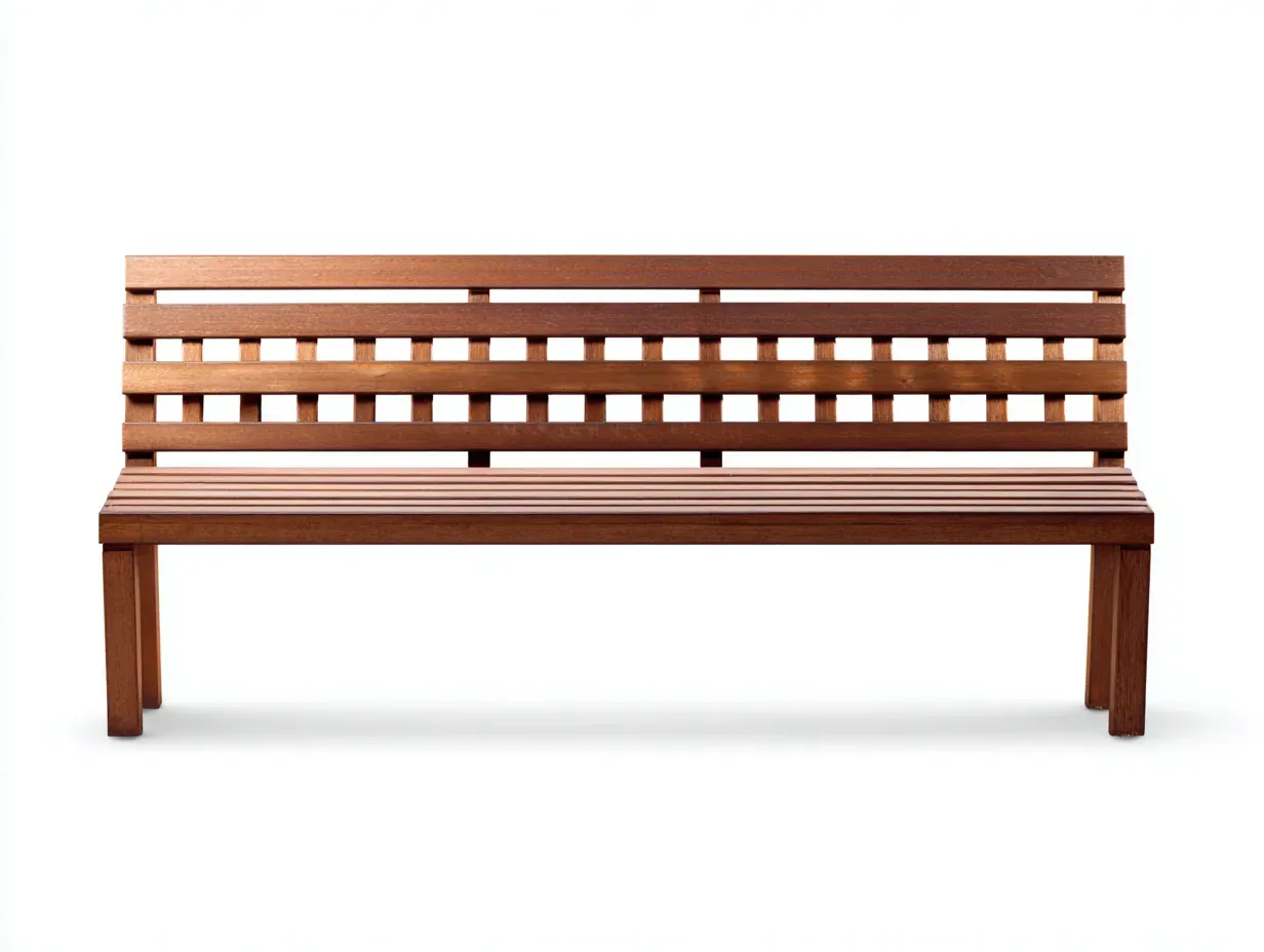 Banc de jardin - bois - 160x48x85 cm - marron - style minimaliste extérieur-Pineuphaus