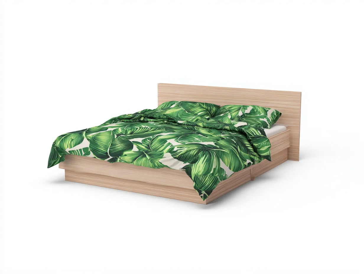 Lit double en bois pour chambre 198x158x92 cm - couleur bois - design moderne-Pineuphaus