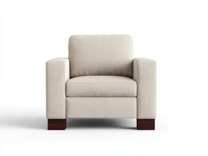 Fauteuil en tissu beige 85x82x88 cm - beige - adapté au salon - style contemporain-Pineuphaus