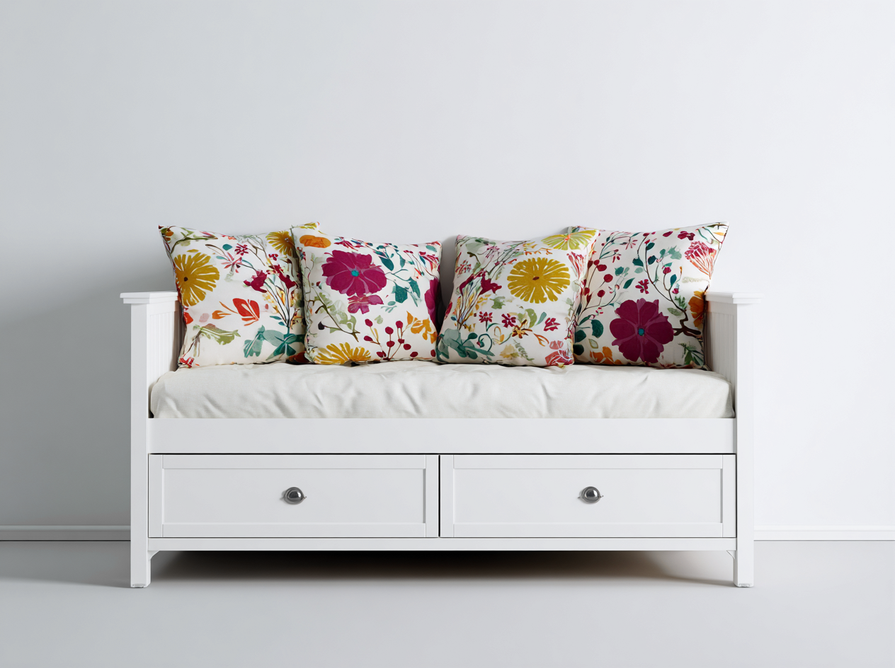 Canapé lit en bois pour chambre 185x85x75 cm - blanc - style classique-Pineuphaus