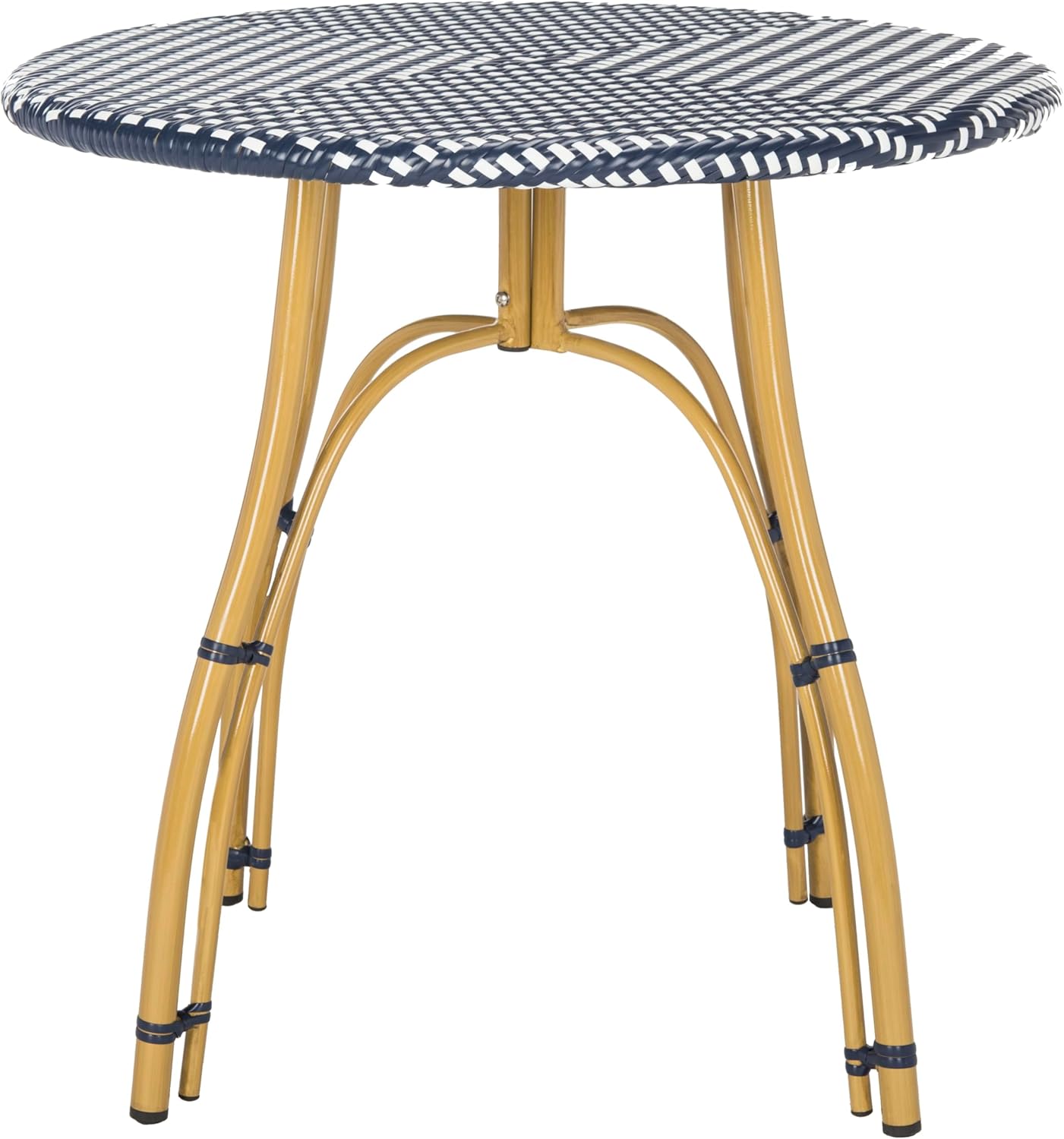 PAT4011C Outdoor Kylie White Rattan Bistro Table