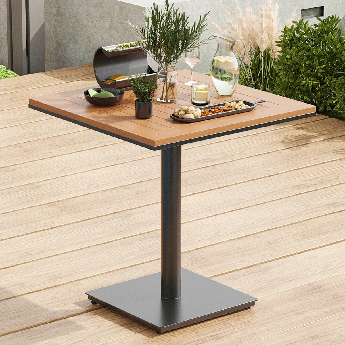Outdoor Square Patio Bistro Dining Table