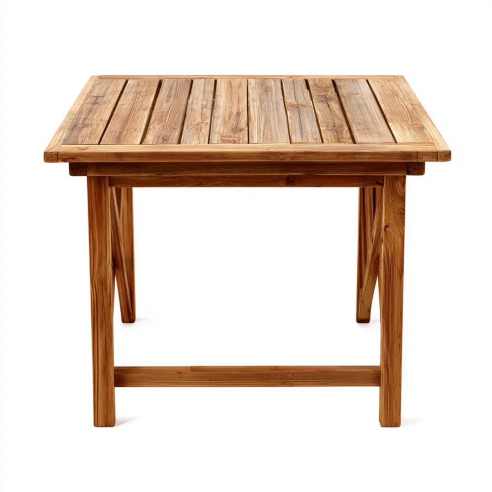 Tavolo da pranzo in legno massello 150x90x75 cm - Design rustico