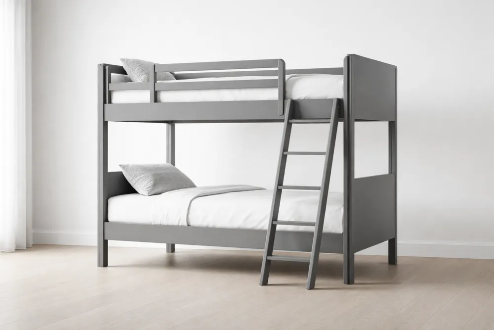 Lit superposé en bois Gris 200 cm x 90 cm x 150 cm-Formavelo