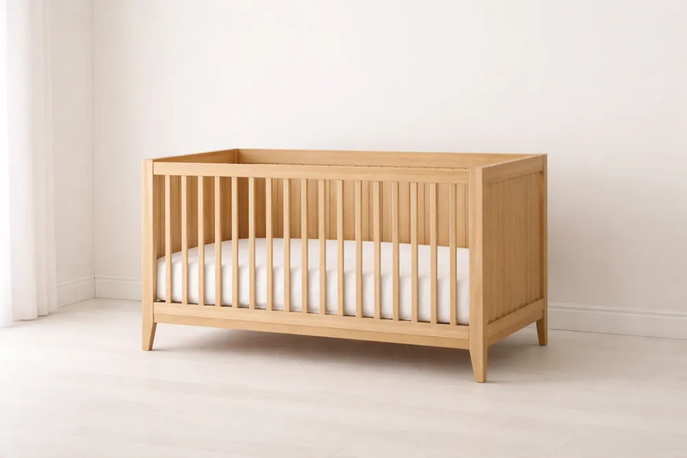 Lit bébé en bois massif naturel-Formavelo