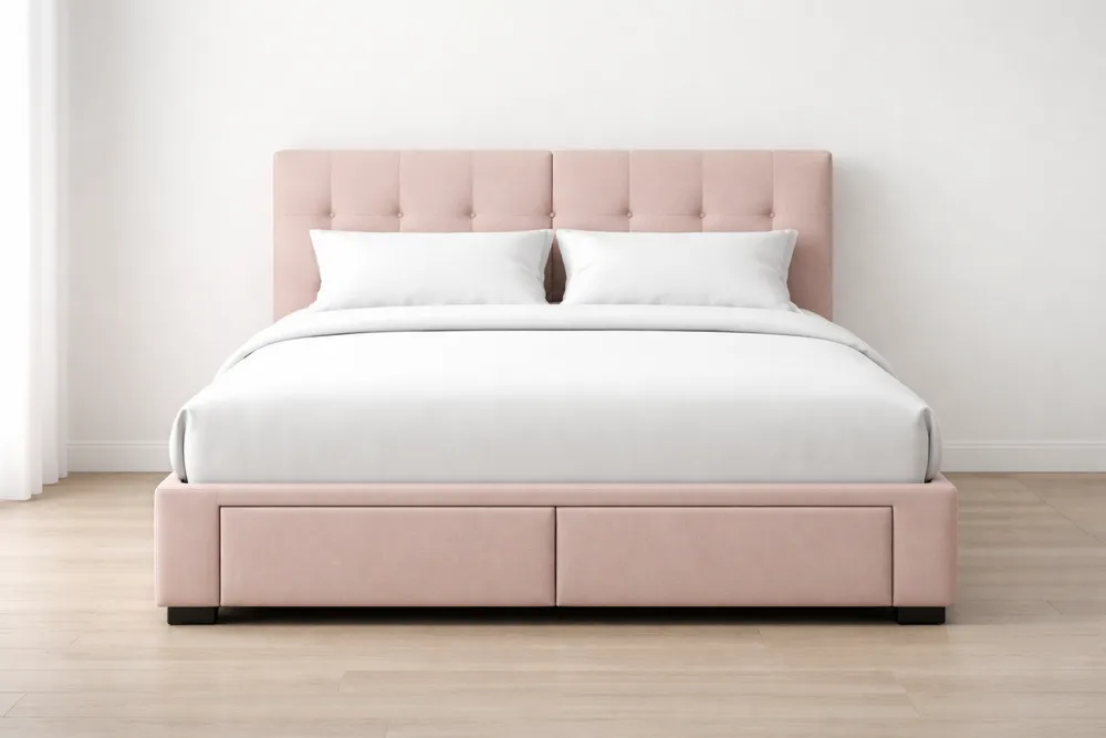 Lit en velours avec rangement-Formavelo