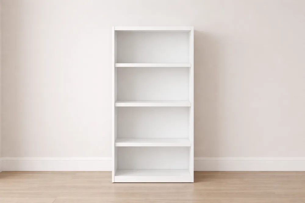 Étagère blanche en panneau MDF 4 niveaux 160x60x30 cm-Formavelo