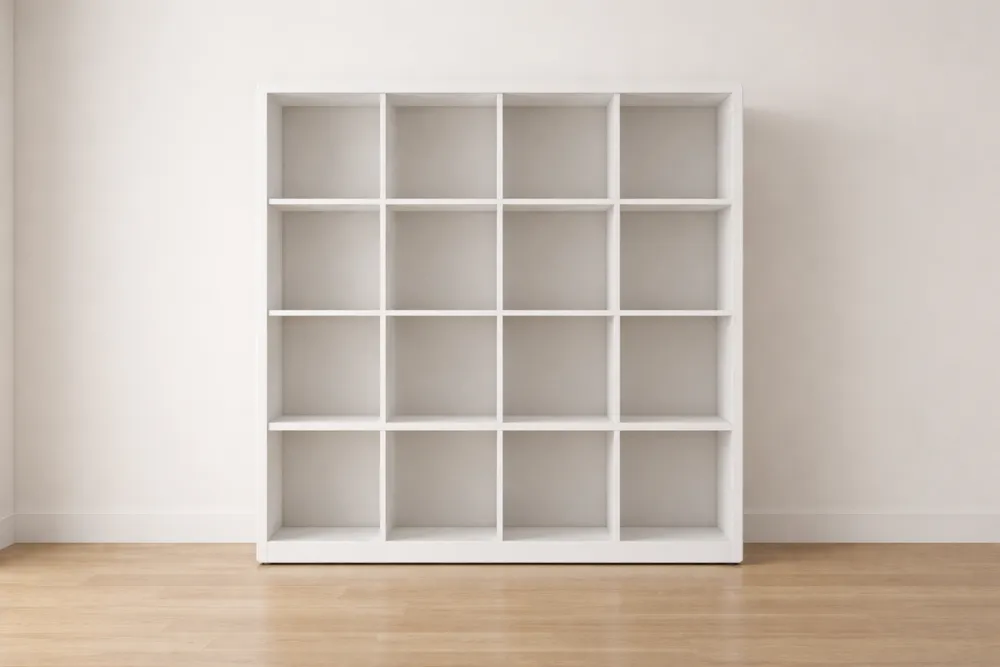 Étagère en Bois 16 Cases Blanc 145x145x39 cm-Formavelo